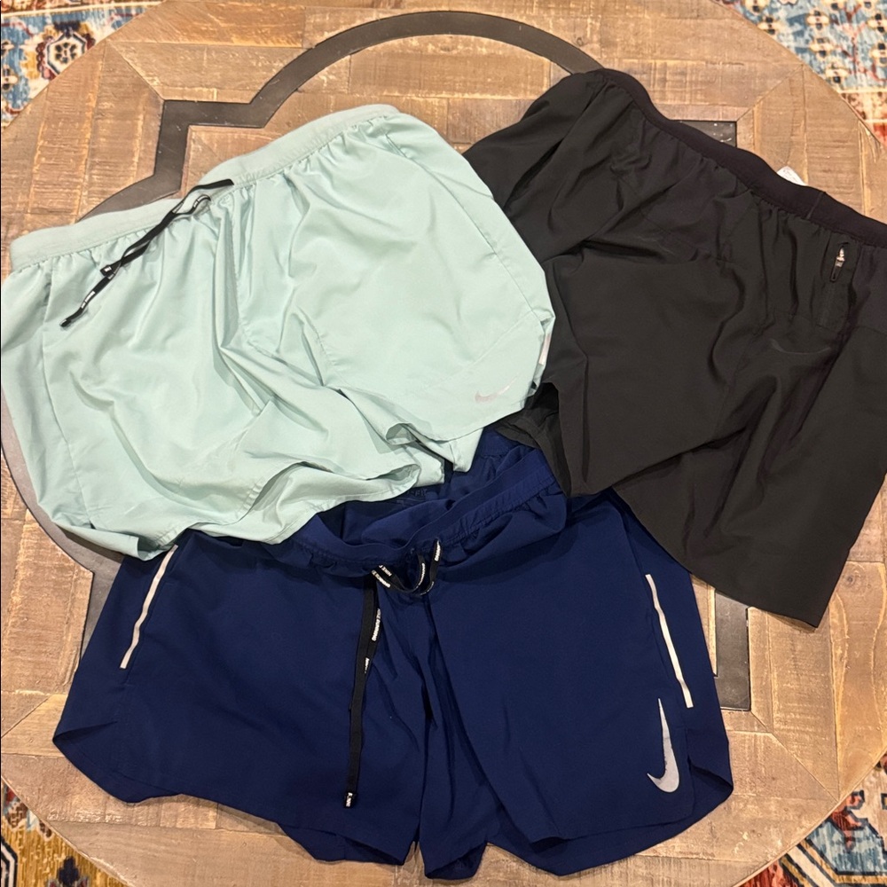 Nike Men's Athletic Shorts - Black, blue and Light Gray